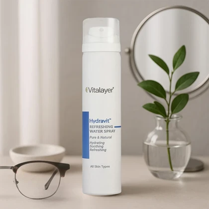 اسپری آبرسان صورت و بدن ویتالیر مدل Hydravit مناسب برای انواع پوست حجم 75ml