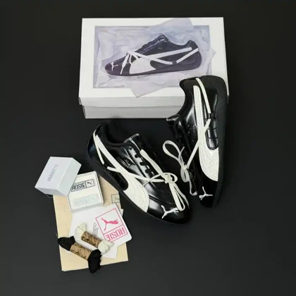 کتانی پوما اسپیدکت پریمیوم ایکس روز مشکی سفید Puma Speedcat Premium X Rose Black White