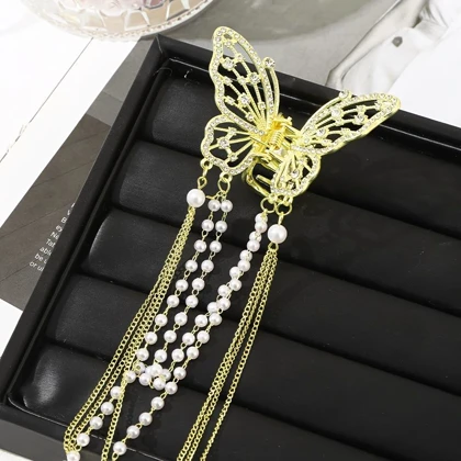 کلیپس مو زنانه مدل پروانه آویزدار کد G_Lnd_1323