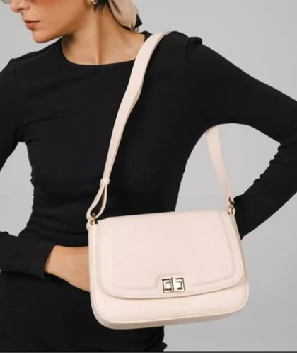 کیف دوشی زنانه کوچک چرم مصنوعی دیویدجونز DAVIDJONES