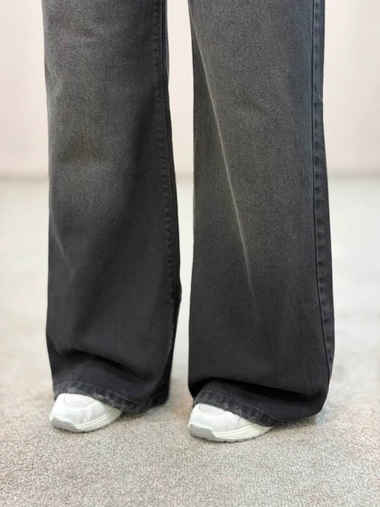 شلوار جین فلربگ ذغالی تینت9475
