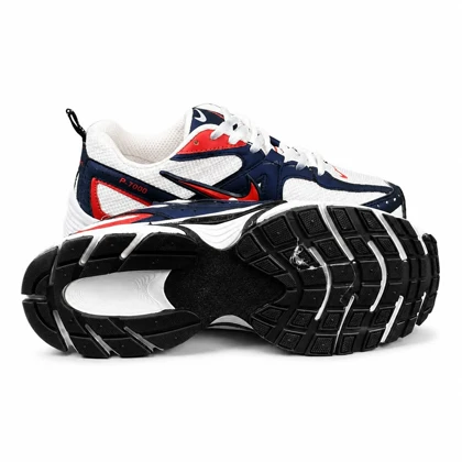کفش کتانی مردانه رانینگ مدل نایکی P7000 سفید سرمه ای قرمز Nike P7000