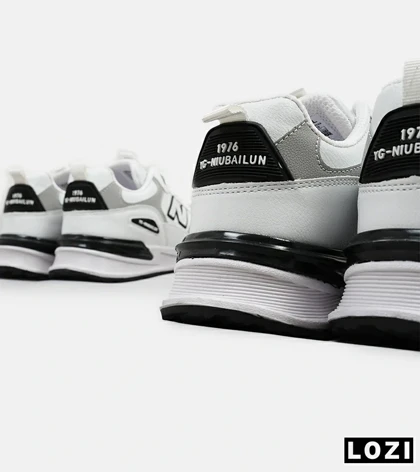 کفش کتانی مردانه سفید طوسی NEW BALANCE yg niubailun