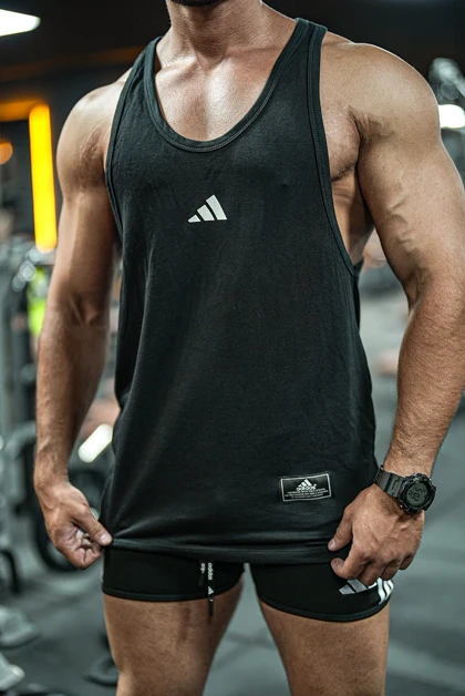 رکابی قهرمانی بدنسازی ADIDAS مشکی