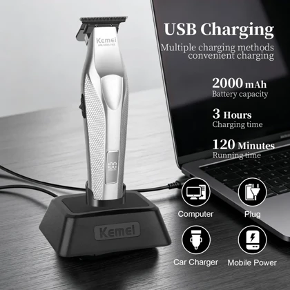 ماشین اصلاح سر و صورت کمی Kemei مدل KM-3023-702 شارژی