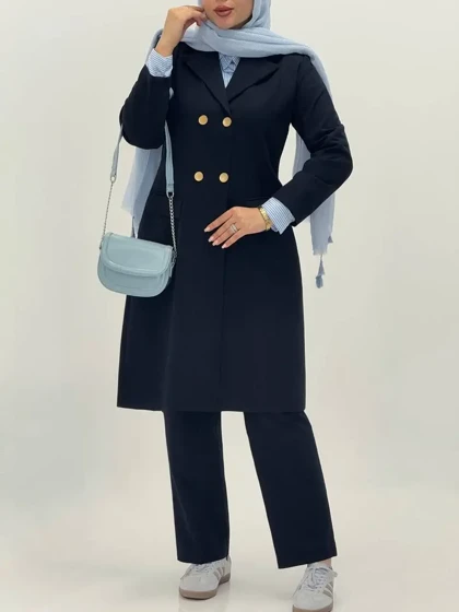 3583-مانتو شلوار اداری فیونا