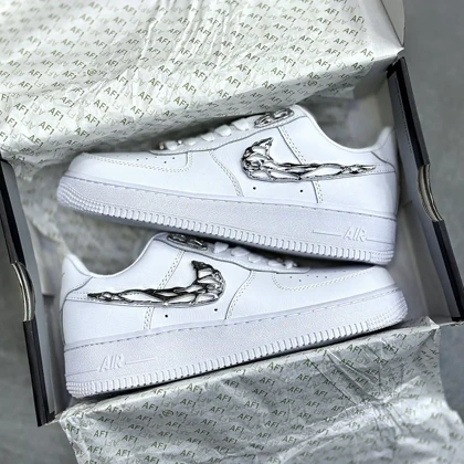 کفش نایک ایر فورس وان مولتن متال سفید استخوانی Nike Air Force 1 Molten Metal White Bone