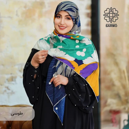 روسری ابریشم توییل ماهی