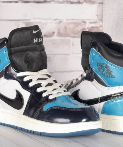 نیم بوت جردن مردانه آبی و براق 4134