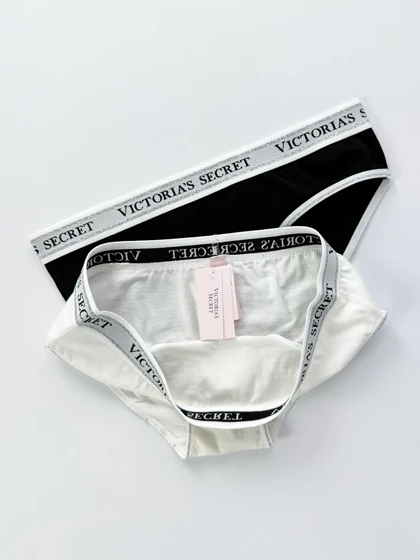 شورت اسلیپ زنانه نخ پنبه کمر کش شاین بسته 2 عددی ویکتوریا سکرت Victoria's Secret