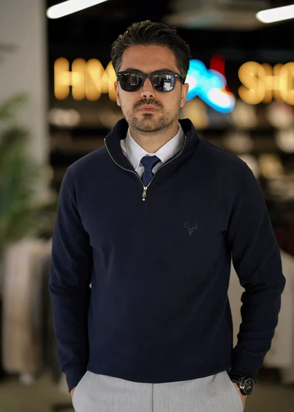 سلانیک نیم زیپ گوزنی