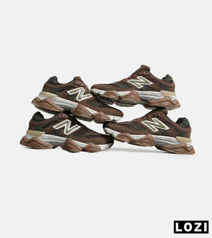 کفش کتانی مردانه و زنانه قهوه ای سبز NEW BALANCE 9060 مدل 7032