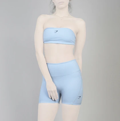 ست دکلته و کشاله بند ورزشی زنانه جیم شارک مدل 4H0898 آبی روشن
