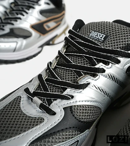 کفش کتانی مردانه نقره ای خاکستری مشکی DIESEL S-SERENDIPITY SPORT مدل 5815