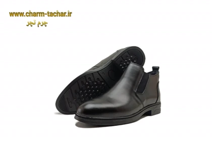 نیم بوت مردانه چلسی دو ورکش چرم طبیعی