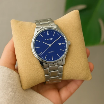 ساعت مچی کاسیو مردانه کلاسیک آبی رفرنس 1303 با جعبه اصلی کاسیو