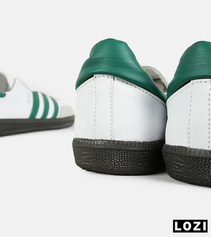 کفش کتانی مردانه و زنانه سفید سبز ADIDAS Samba