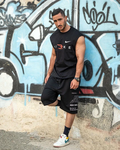 رکابی ورزشی وست NIKE مشکی RR