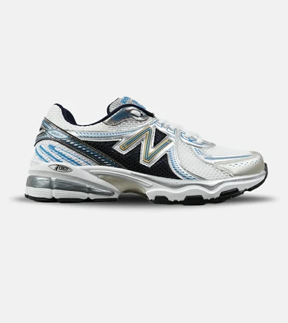 کفش کتانی مردانه و زنانه مشکی سفید آبی New Balance 860 V.02 مدل 7762