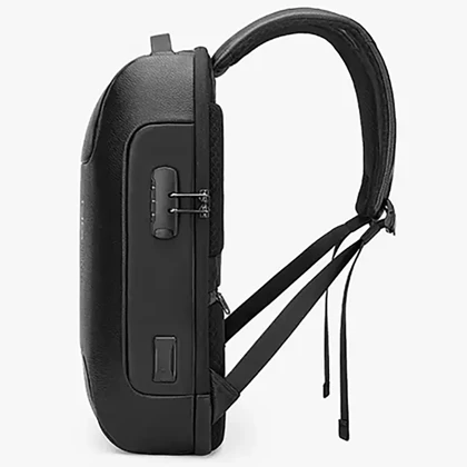 کوله پشتی لپ تاپ 15.6 اینچ چرم بنج Bange اصل مدل BG-6622 قفل دار با پورت USB