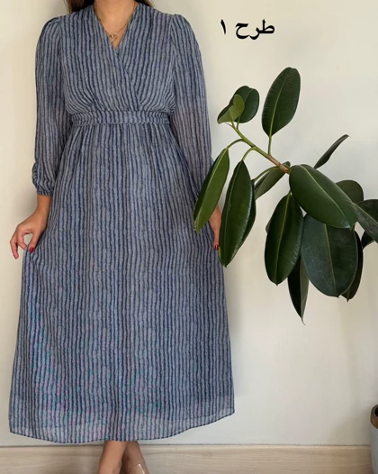 پیراهن حریر چپ و راستی ماکسی 2