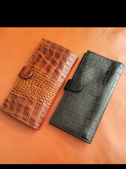 کیف پول پالتویی مردانه چرم طبیعی