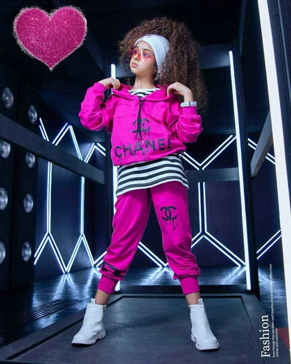 ست سه تیکه فشن وشیک برای بچه ها مدلCHANEL