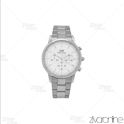 ساعت دنیل ولینگتون آیکونیک لینک مردانه سه موتوره نقره ای سفید 106866