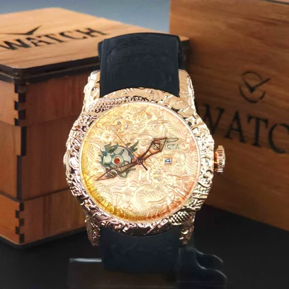 ساعت مچی مردانه اینویکتا یاکوزا Invicta yakuza با بند رابر و موتور کوارتز کد 1