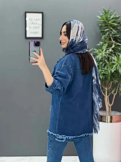 مانتو جین ریش دار
