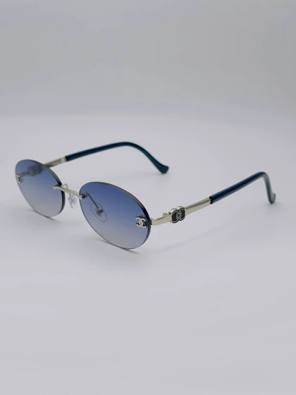 عینک آفتابی زنانه بیضی ترند شنل CAHNELمدلSG-0025-Oval Rimless Glasses