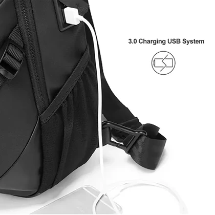 کیف کراس بادی مردانه بنج اصل Bange BG-77120 ضد آب USB دار