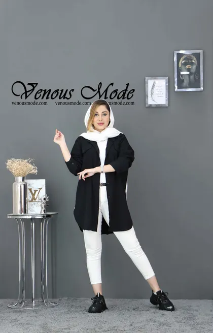 مانتو کتان بغل زیپ