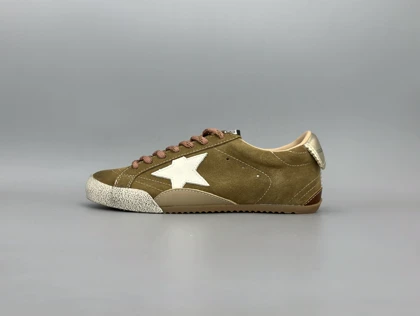 کتانی گلدن گوس ترو استار جیر شتری سفید/Golden goose True Star