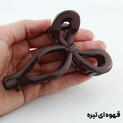 کلیپس دخترانه مدل پاپیون دنباله دار دو رنگ
