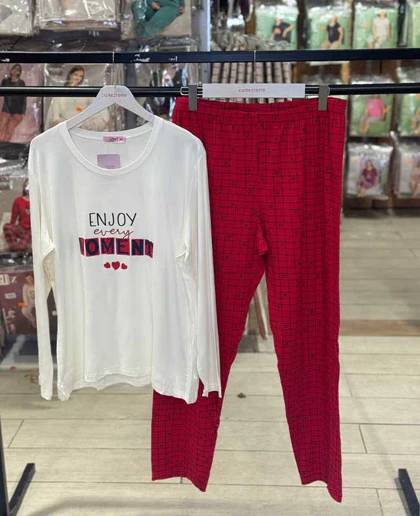 بلوز و شلوار سایز بزرگ نخ پنبه سکسن کد 40791