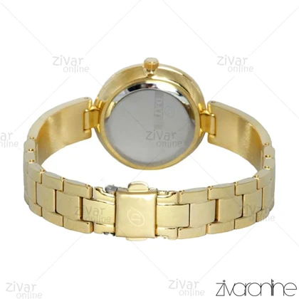 ساعت داتیس زنانه بند حصیری طلایی صفحه اکلیلی 103743