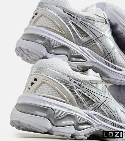 کفش کتانی مردانه سفید طوسی ASICS KAYANO 20