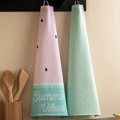 حوله آشپزخانه ال سی دابلیو هوم مدل summer سایز 40*60 سانتی متر مجموعه 2 عددی