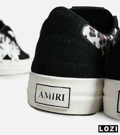 کفش اسنیکرزمشکی طوسی سفید Amiri Stars v2