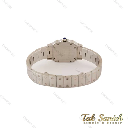 ساعت کارتیه سانتوس زنانه استیل صفحه سفید Cartier-5393-L