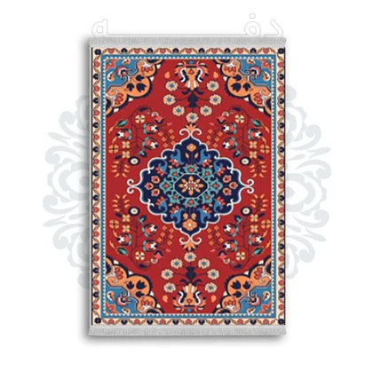 *جدید* فرشینه از جنس پارچه شانل مخمل ترک طرح فانتزی برند دفه کد 1830