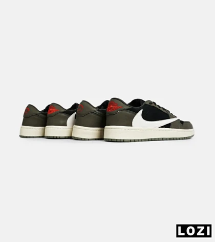 کفش کتانی مردانه مشکی سبز سفید NIKE travis scott