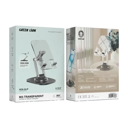هولدر موبایل گرین لاین مدل GREEN LION M3-TRANSPARENT GX-48 GNGX48HLDTS