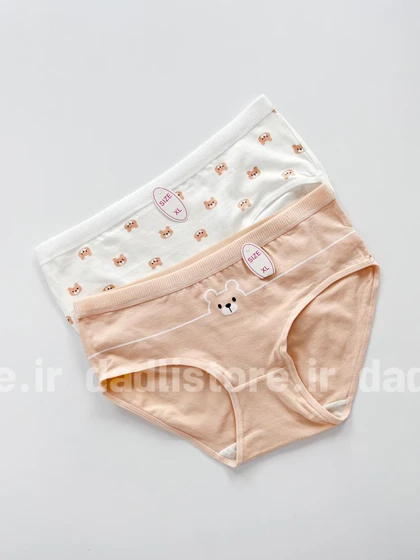 شورت اسلیپ نخ پنبه عروسکی طرح خرس