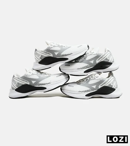 کفش کتانی مردانه سفید طوسی MIZUNO wave rider 24
