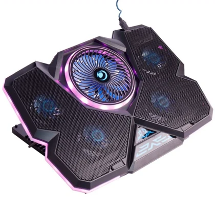پایه خنک کننده لپ تاپ کول کلد Cool Cold مدل K44-RGB سایز 17 اینچ با 5 فن