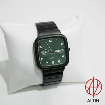 ساعت مچی مردانه جولیوس مدل JAH-141C بند مشکی و صفحه سبز تیره اورجینال