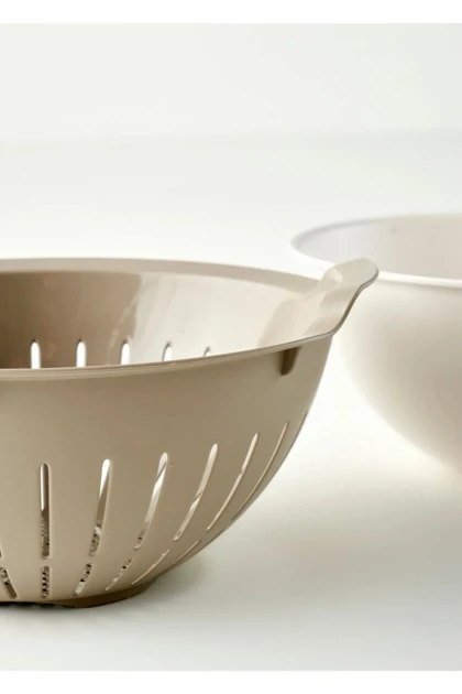 آبکش کاسه‌دار Bella Maison مدل Handle پلی توییل - بژ