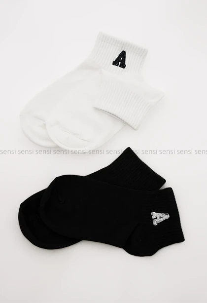 جوراب گلدوزیA مچی پنبه کد1004983